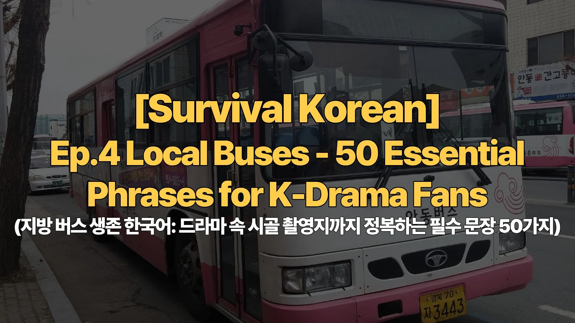 [Survival Korean] Ep.4 Local Buses – 50 Essential Phrases for K-Drama Fans (지방 버스 생존 한국어: 드라마 속 시골 촬영지까지 정복하는 필수 문장 50가지)