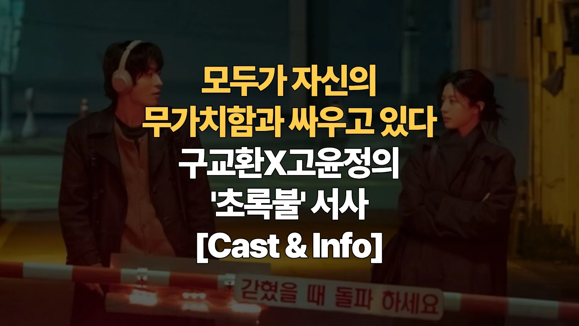 모두가 자신의 무가치함과 싸우고 있다 – 구교환X고윤정의 ‘초록불’ 서사 (We Are All Trying Here Cast & Info)