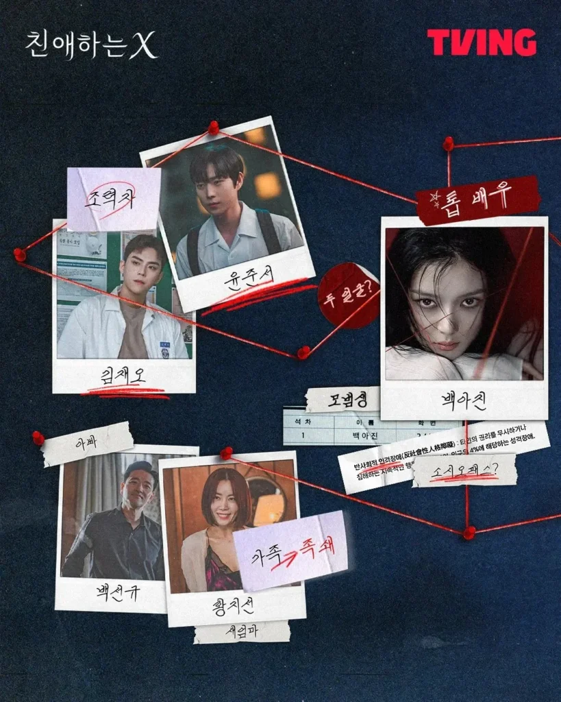 친애하는X 인물관계도